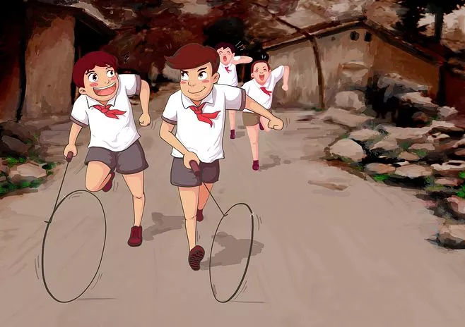 兒時記憶---滾鐵環